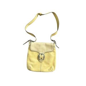 Vintage Coach Yellow Leather Bleecker Crossbody Shoulder Bag F13355